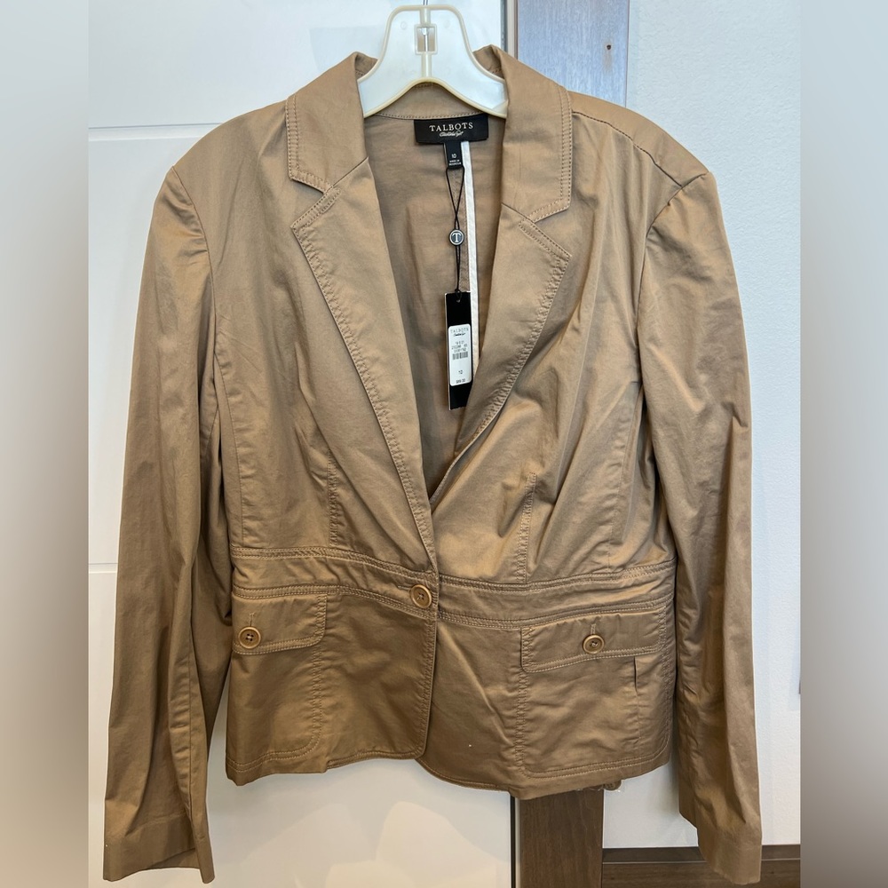 Talbots Tan Utility Jacket NWT